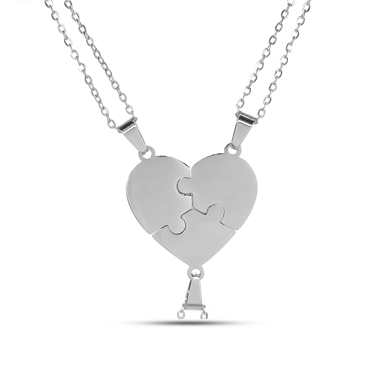 Collares Acero Corazon Partido Multiples Piezas Amistad 1 1