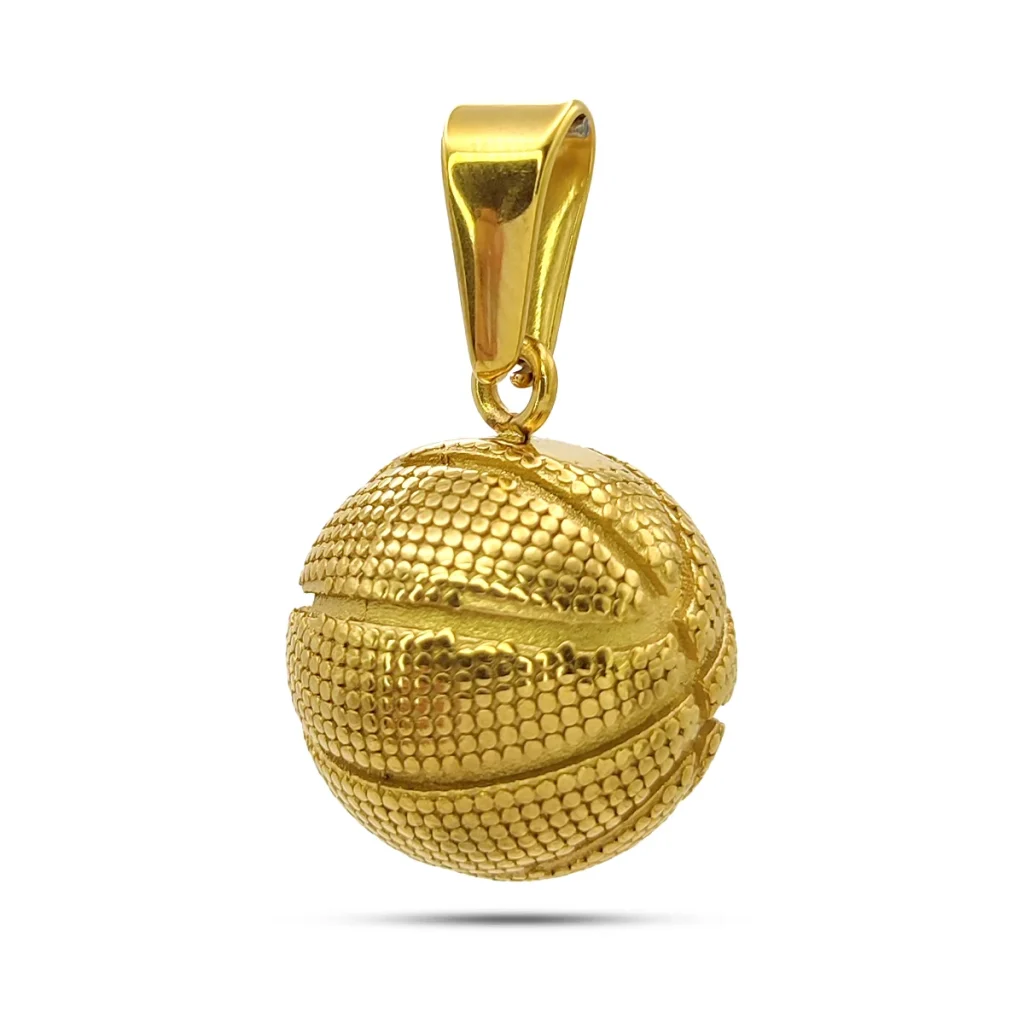 Dije Acero Dorado Baloncesto Basquetbol Balon Textura 2