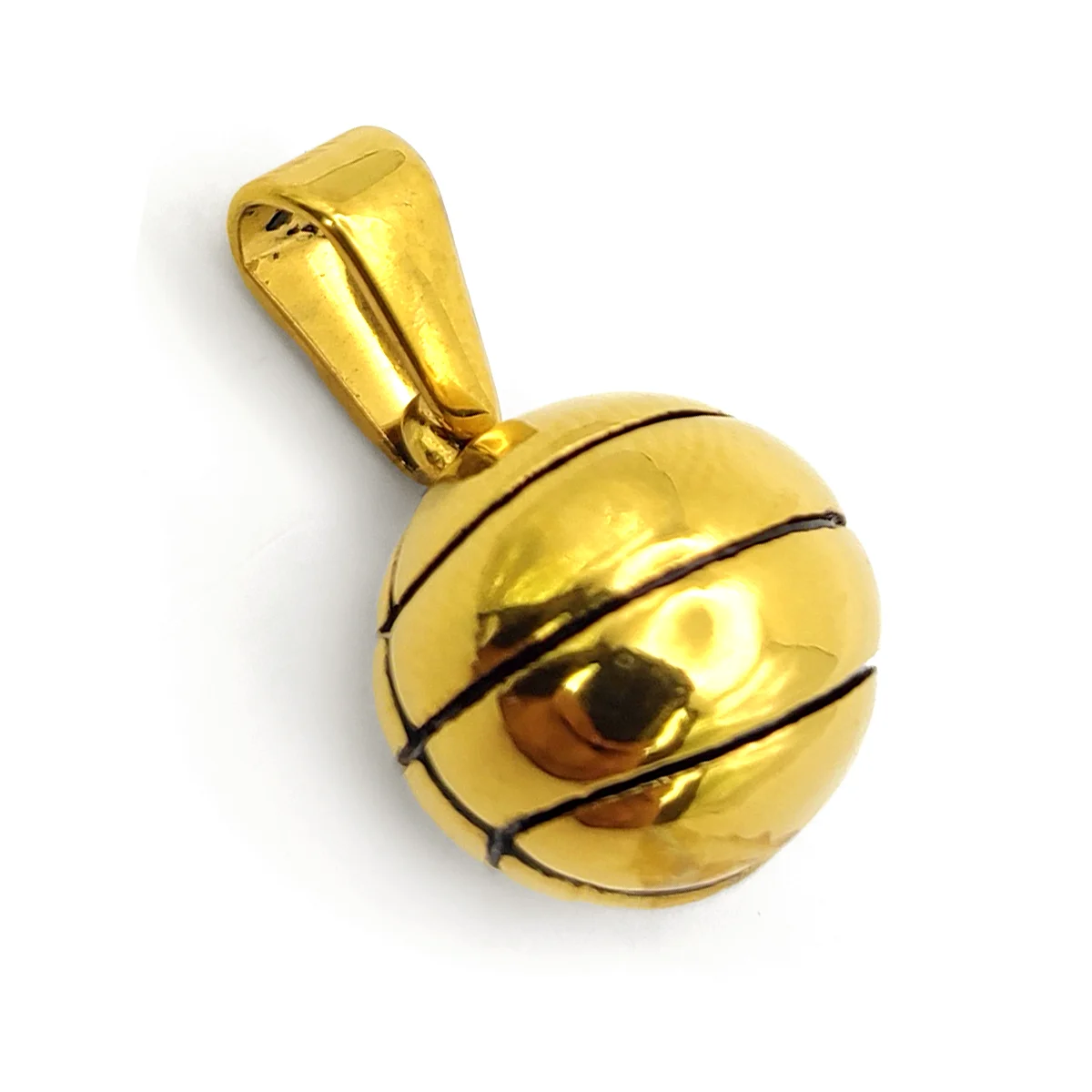 Dije Acero Dorado Basquetbol Baloncesto Balon Pelota Lisa 3