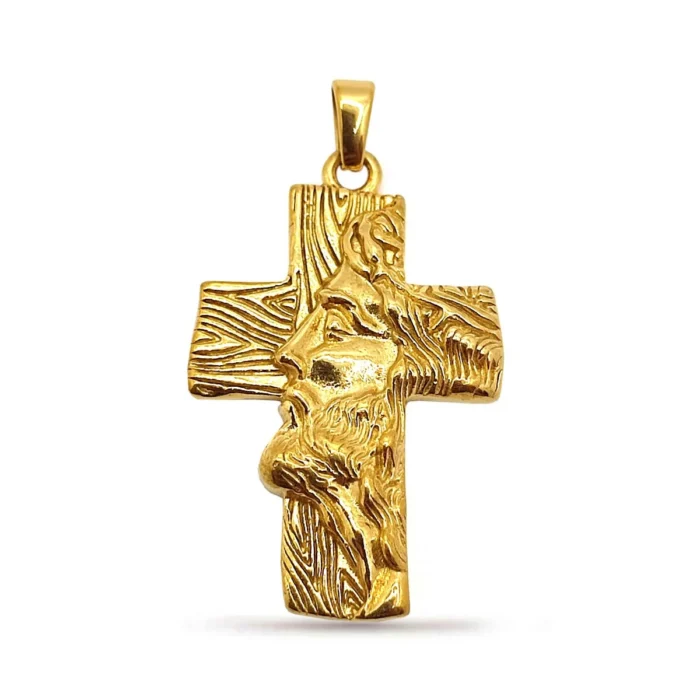 Dije-Acero-Dorado-Cruz-Rostro-Perfil-Cristo-Jesucristo-1.webp