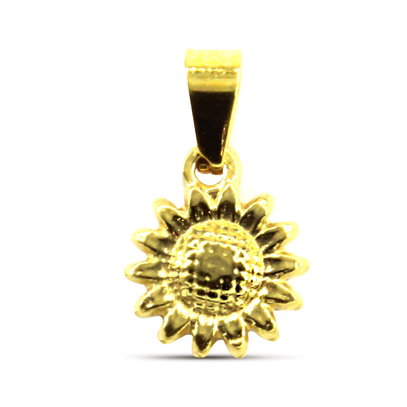 Dije Acero Dorado Girasol heliotropismo Suerte