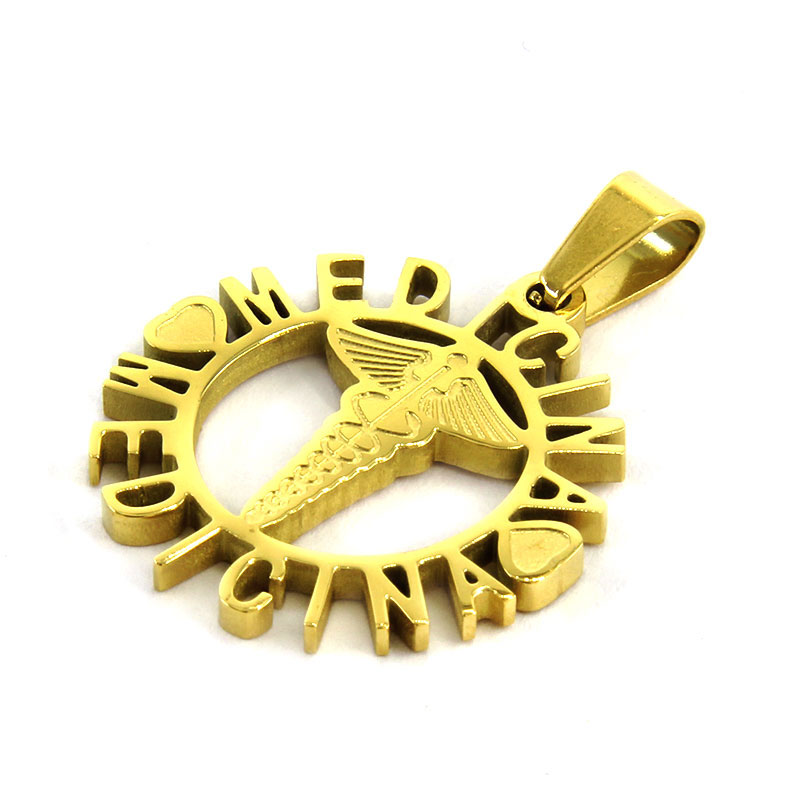 Dije Acero Dorado Medalla Conmemorativa Carrera Medicina 2