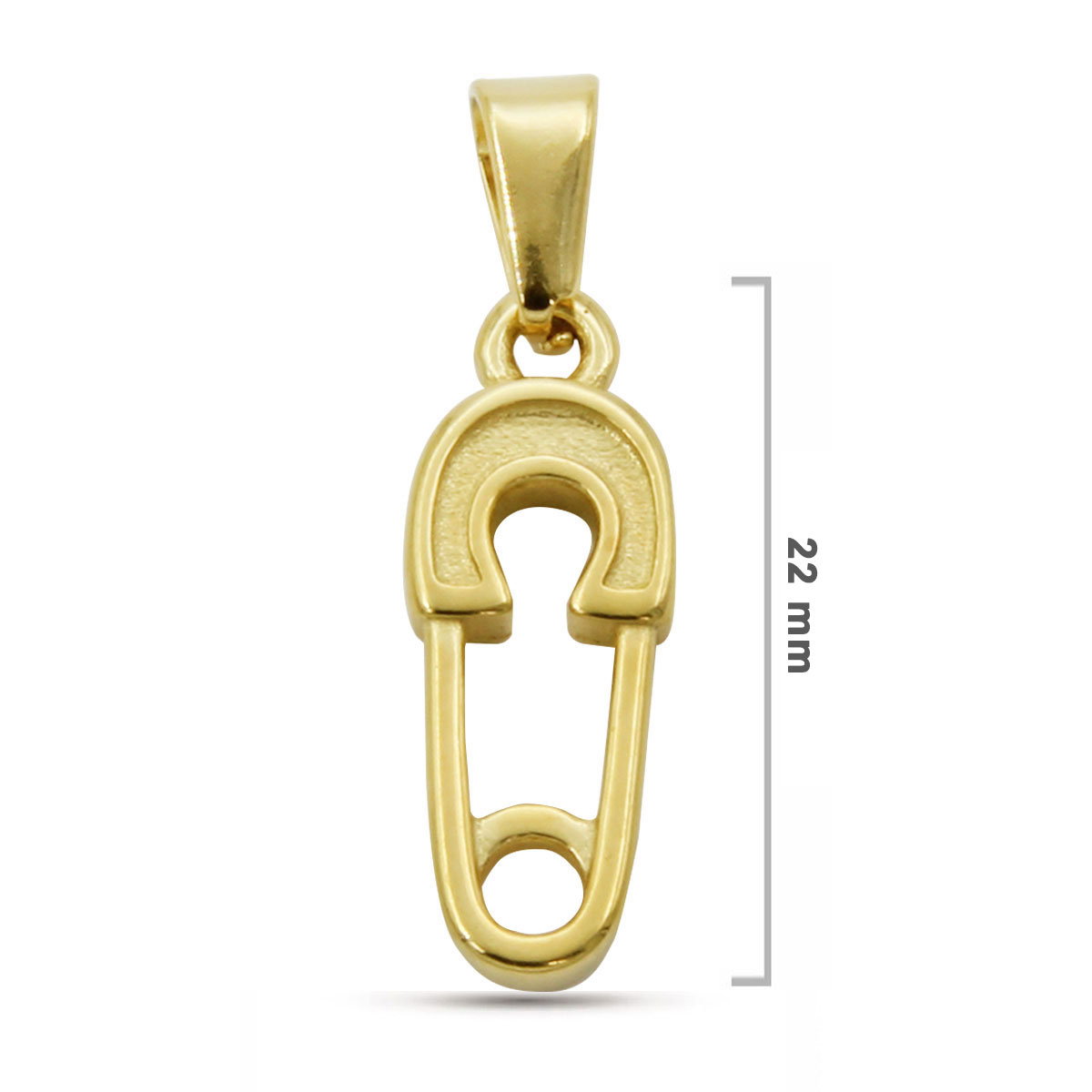 Dije Acero Dorado Mini Seguro Infantil Cute 22mm