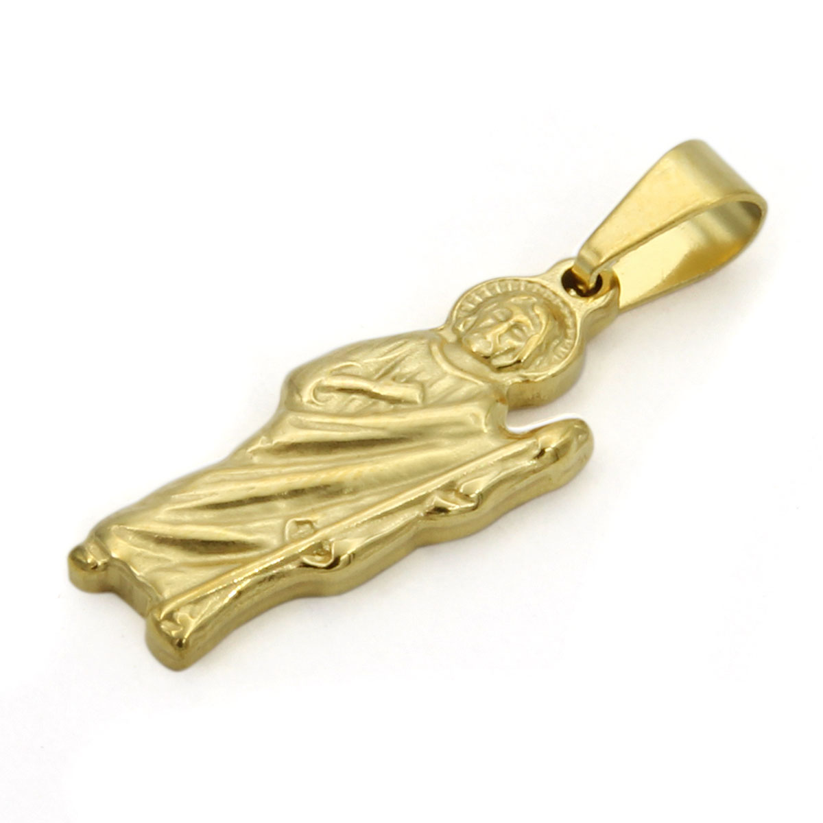 Dije Acero Dorado Religioso San Judas Tadeo 25Mm 3