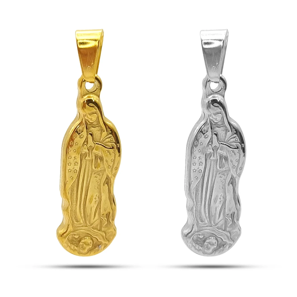 Dije Acero Figura Completa Virgen de Guadalupe Religion 22 mm 7