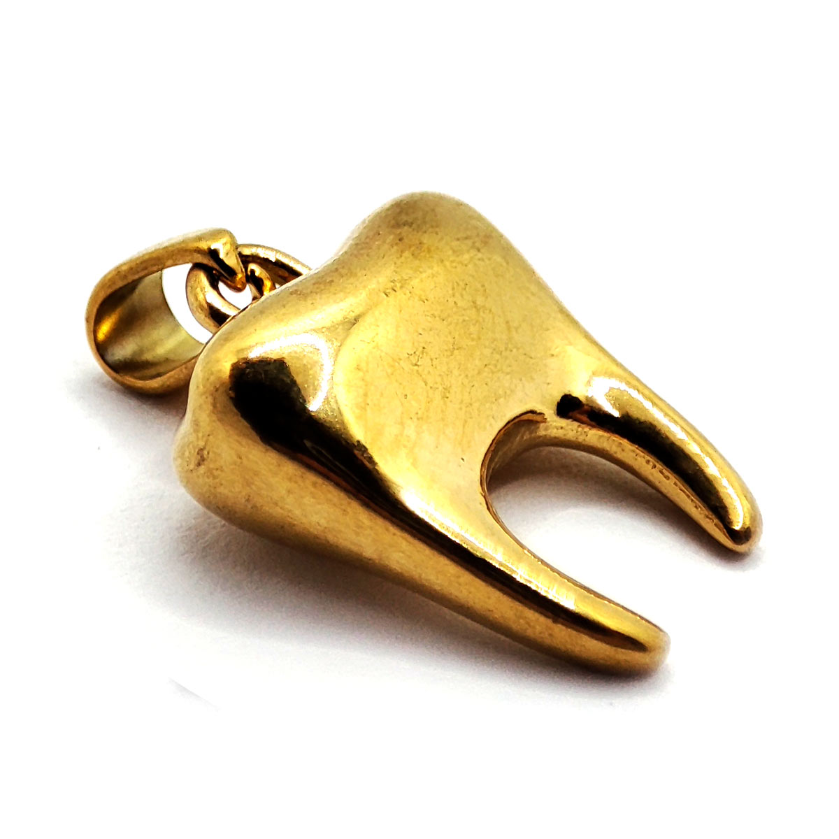 Dije Acero Inox Dorado Muela Diente Dentista Molar 3