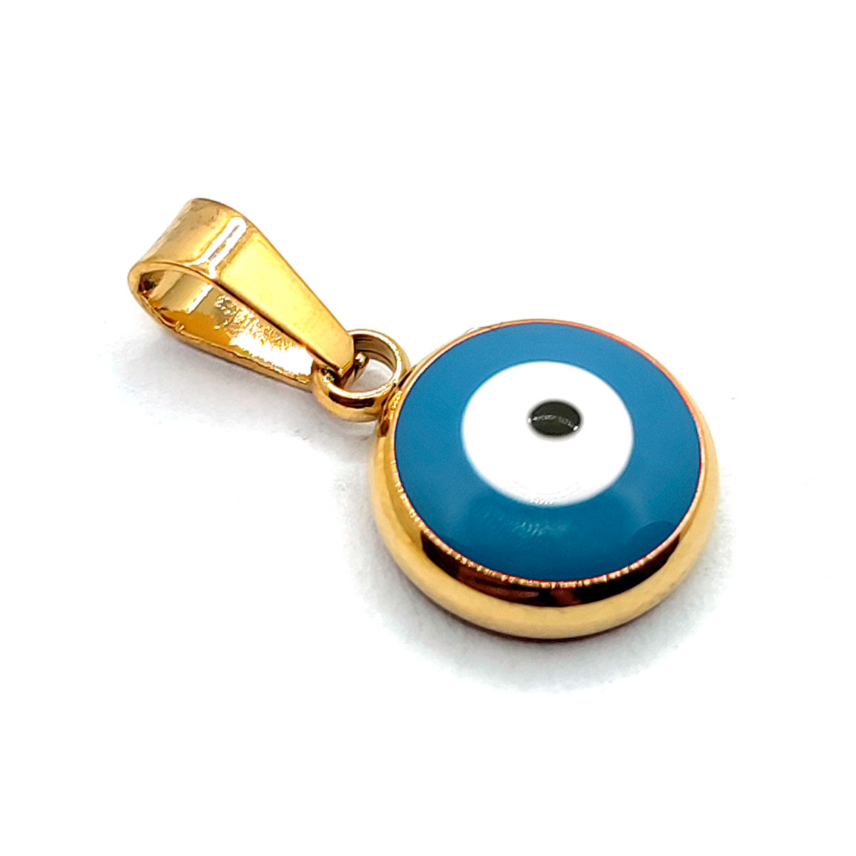 Dije Acero Inox Dorado Ojo Turco Nazar Azul Proteccion 2