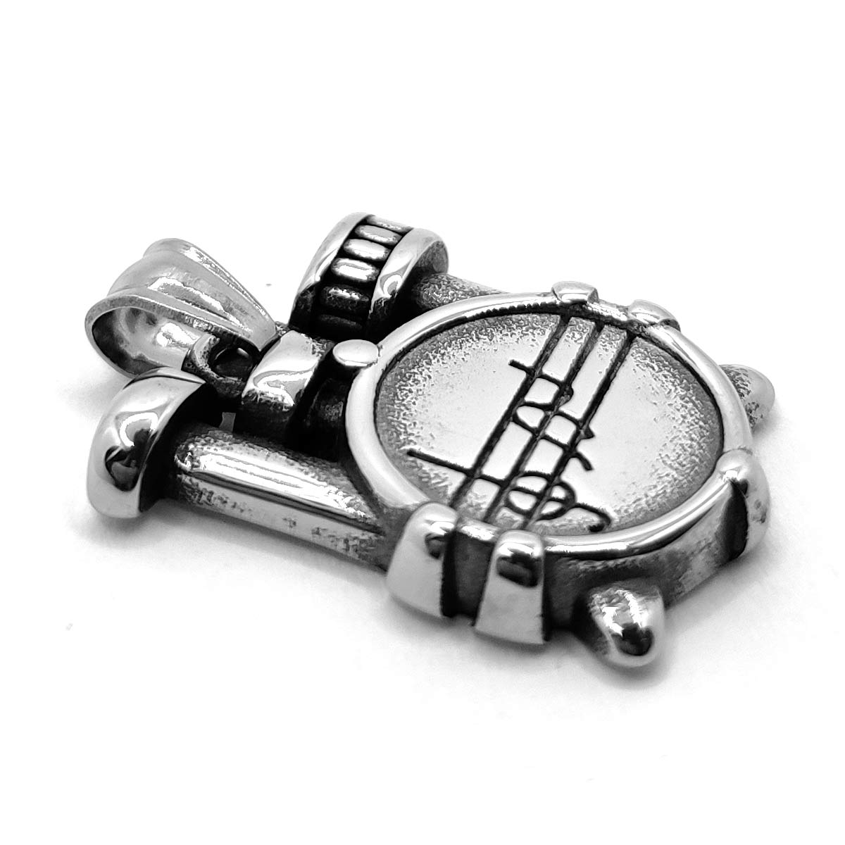 Dije Acero Inox Plateado Bateria Musical Instrumento 3