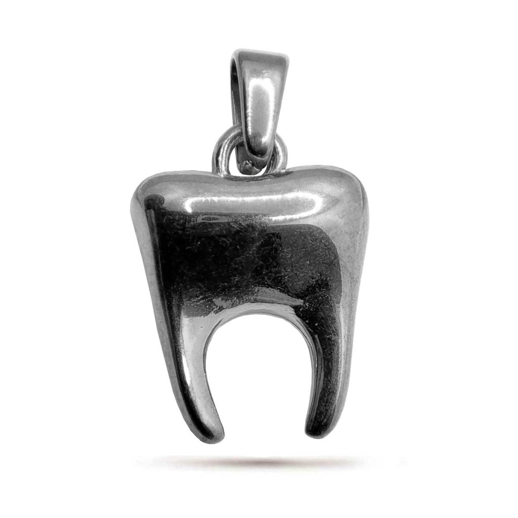 Dije Acero Inox Plateado Muela Diente Dentista Molar