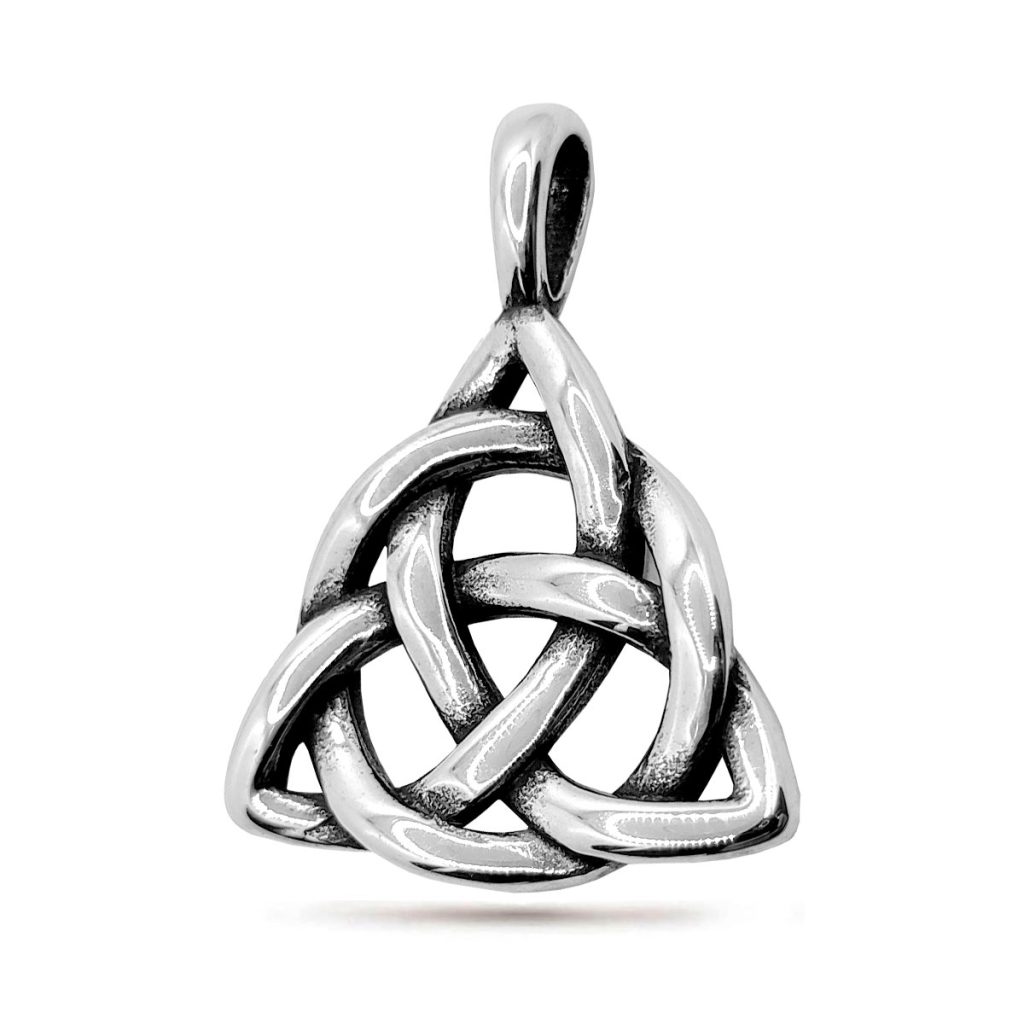 Dije Acero Inox Plateado Triada Triqueta Infinito Vida