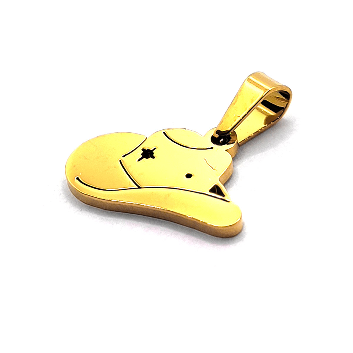 Dije Acero Inoxidable Dorado Sombrero Vaquero Texana 5 Dije Acero Inoxidable Dorado Sombrero Vaquero Texana - Image 3