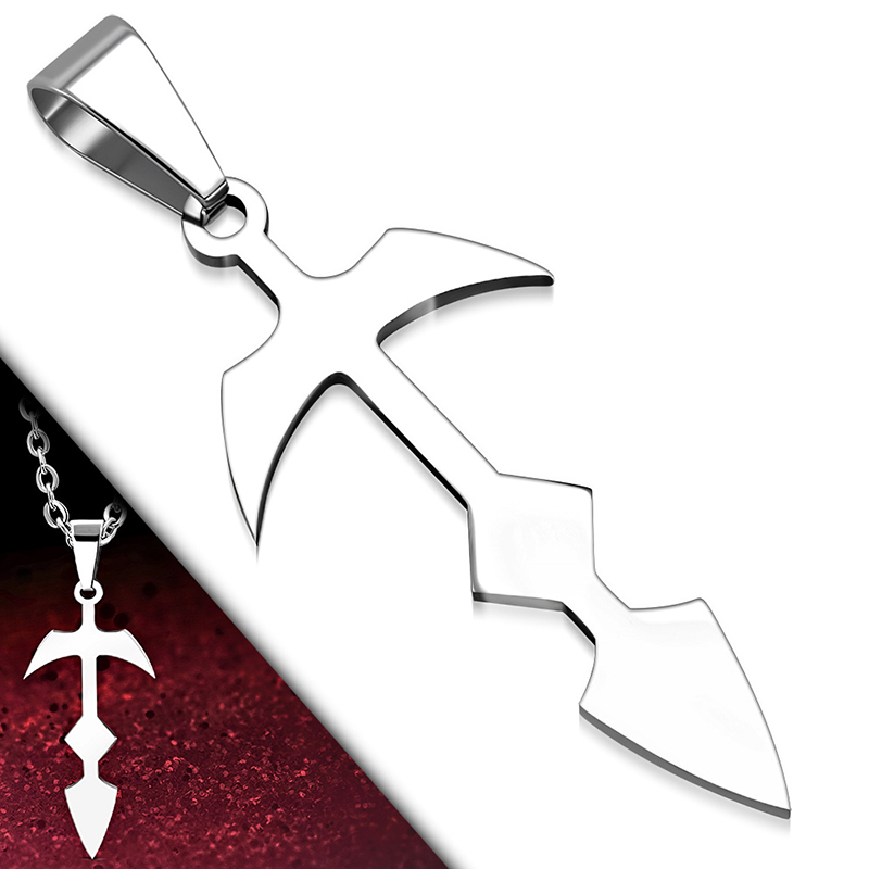 Dije Acero Inoxidable Plata Arma Espada Daga Legendaria 1