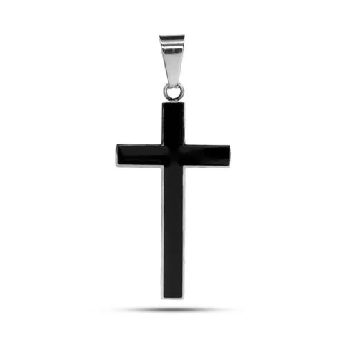 Dije-Acero-Inoxidable-Plateado-Cruz-Esmalte-Negro-35-mm-3.webp