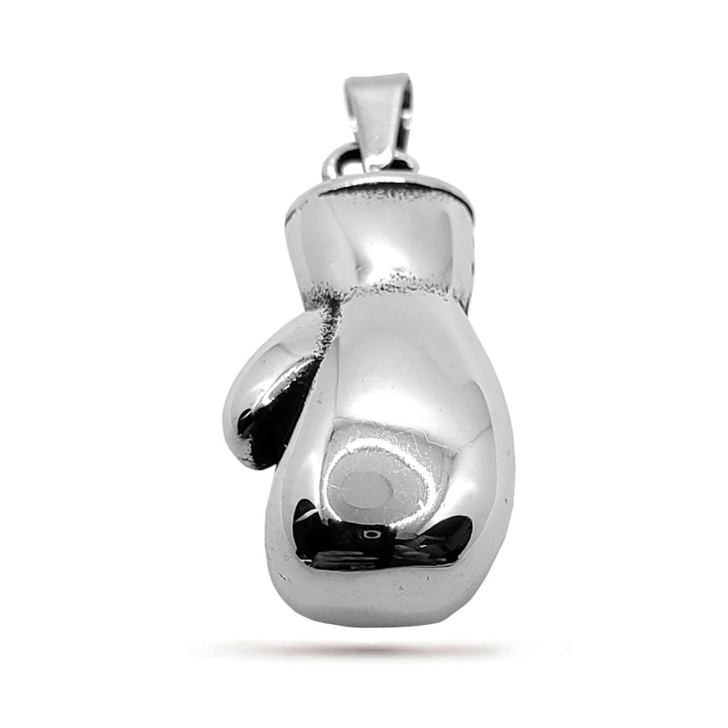 Dije Acero Inoxidable Plateado Guante Box Deporte Boxing