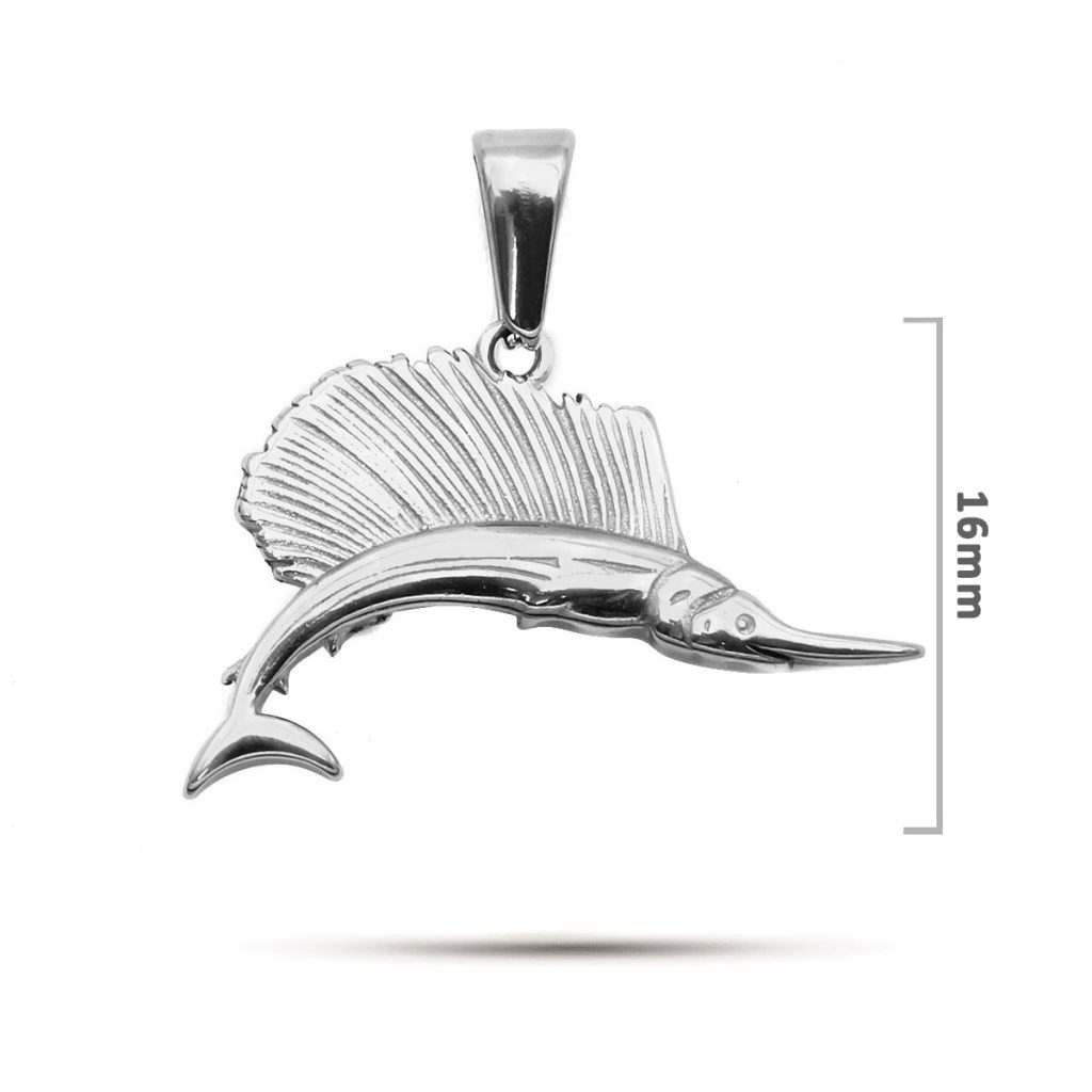 Dije Acero Inoxidable Plateado Tiburon Boca Abierta 22mm 13 Dije Acero Inoxidable Plateado Pez Vela Veloz 16mm 2