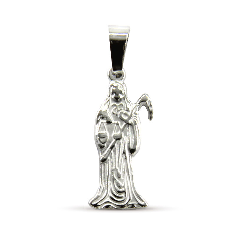Dije Acero Inoxidable Plateado Santa Santisima Muerte