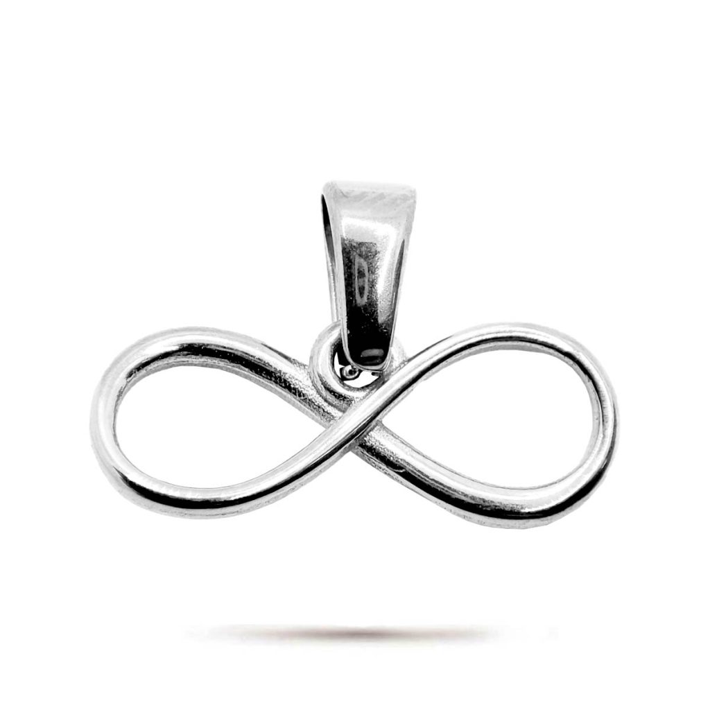 Dije Acero Plata Infinito Amores Para Siempre 17 x 7 mm