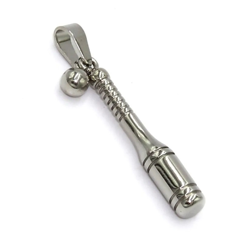 Dije Acero Plateado Bate de BaseBall Deporte Beis8