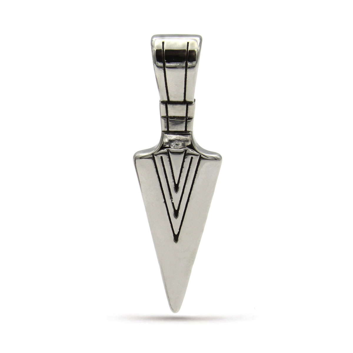 Dije Acero Plateado Cabeza Punta Flecha Lanza Vikinga