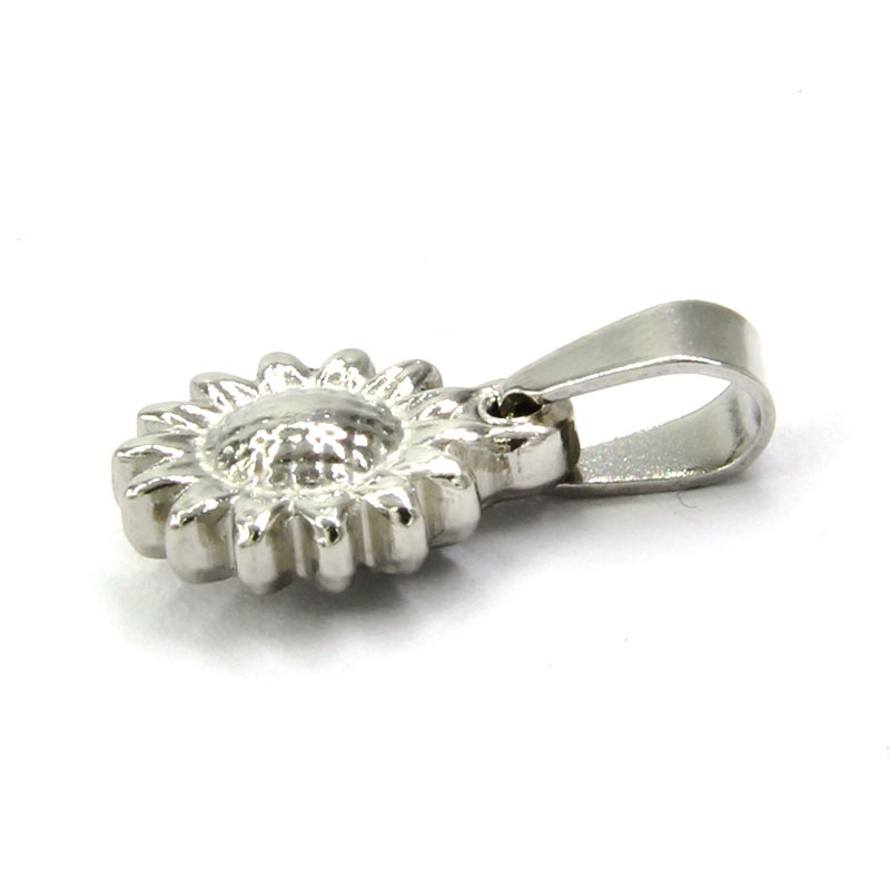 Dije Acero Plateado Girasol heliotropismo Suerte 10Mm 3