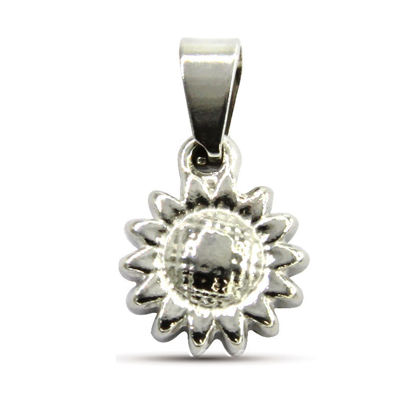 Dije Acero Plateado Girasol heliotropismo Suerte 10Mm