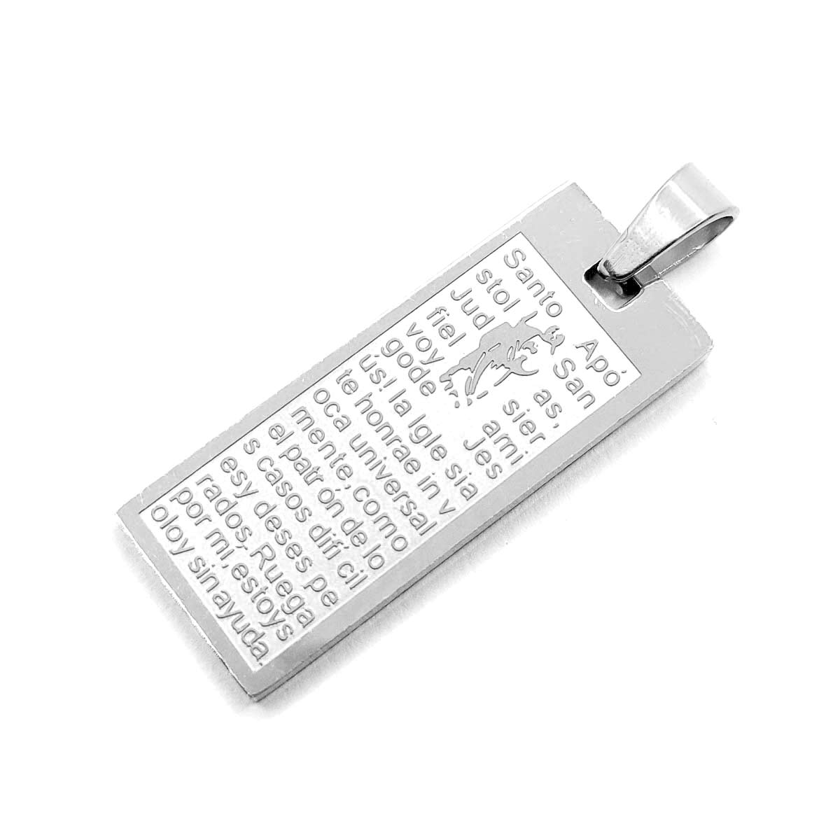 Dije Acero Plateado Medalla Santo Apostol Fiel San Judas 2