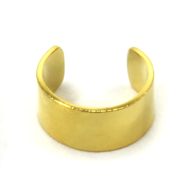 Ear Cuff Acero Inoxidable Dorado Liso 4mm