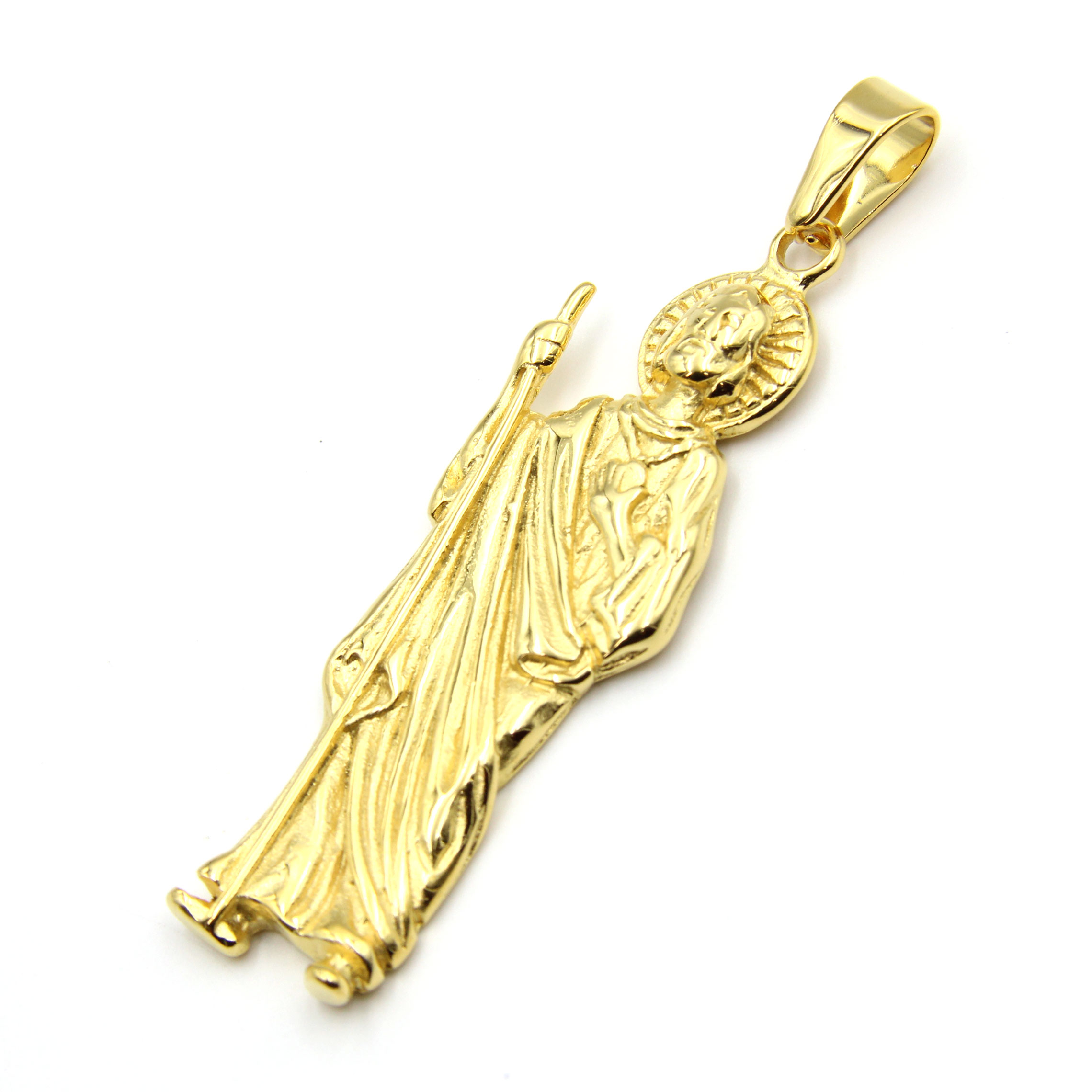 Dije Acero Inoxidable Dorado San Judas Religión 60 mm 5 Dije Acero Inoxidable Dorado San Judas Religión 60 mm - Image 3