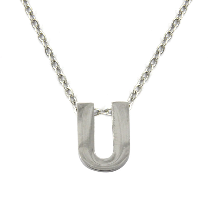 Letra U1 Plateado