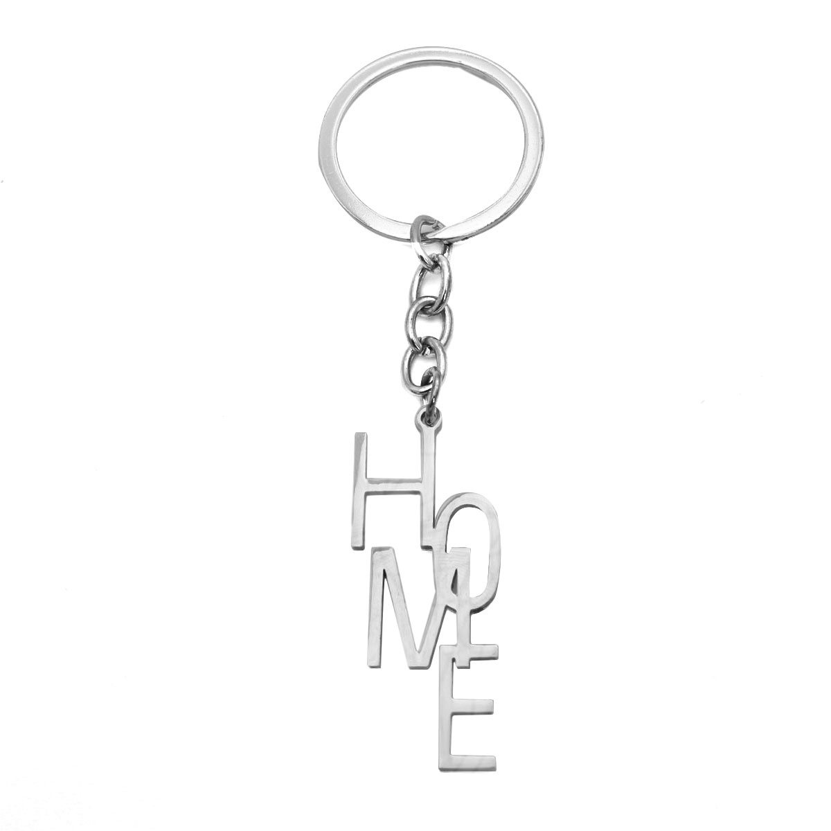 Llavero Acero Inoxidable Plateado Home Casa Hogar