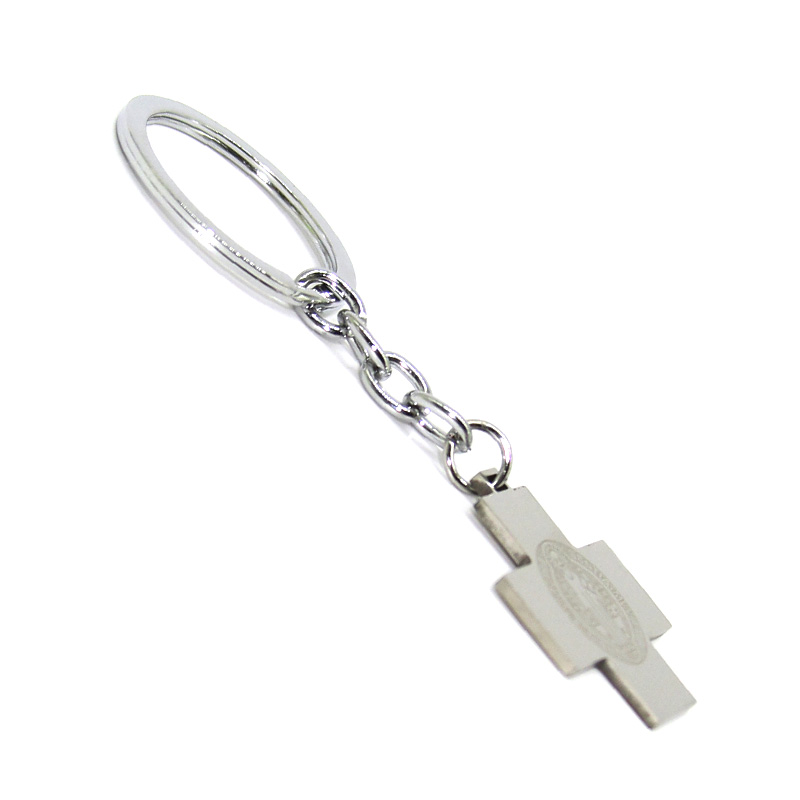 Llavero Cruz San Benito Plateado