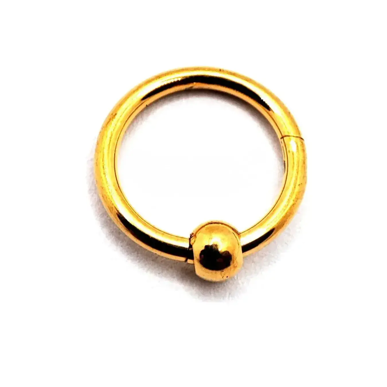 Piercing de Oreja Acero Argolla Aro Balin Clicker Liso 2 1