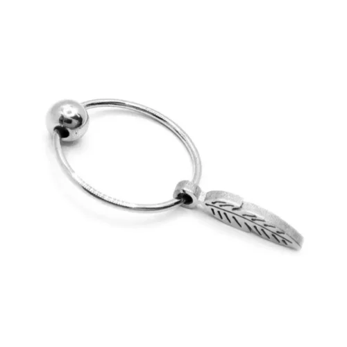 Piercing-de-Oreja-Acero-Plateado-Arracada-Pluma-Colgante-1.webp
