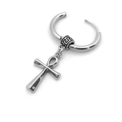 Piercing-de-Oreja-Acero-Plateado-Cruz-Egipica-Huggie-4.webp