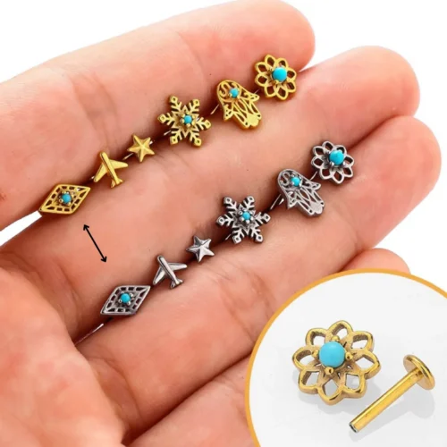 Piercing-de-Oreja-Acero-Rombo-Geometrico-Piedra-Turquesa-11.webp