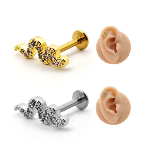 Piercing-de-Oreja-Acero-Serpiente-Vibora-Cristales-Claros-1.webp