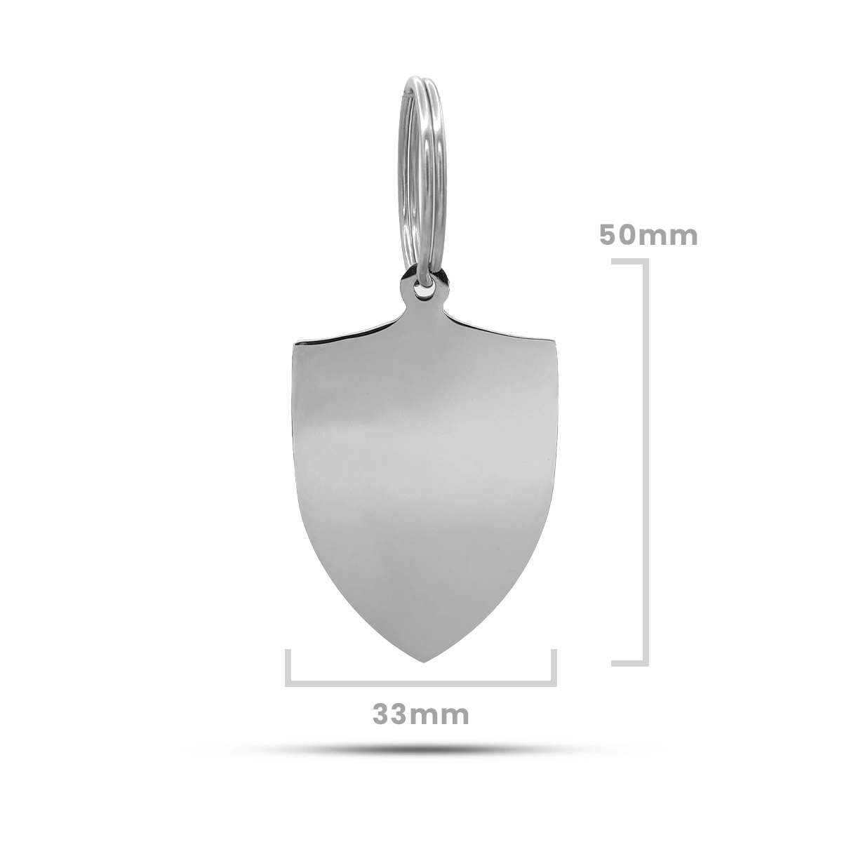 Placa de Identificacion para Mascota Forma Escudo 3