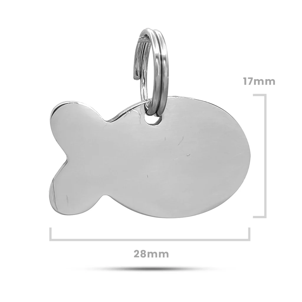 Placa para Mascota Forma Pez para Grabado Laser 2