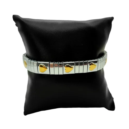 Pulsera-Acero-Bicolor-Tipo-Italiana-Elastica-Corazones-2.webp