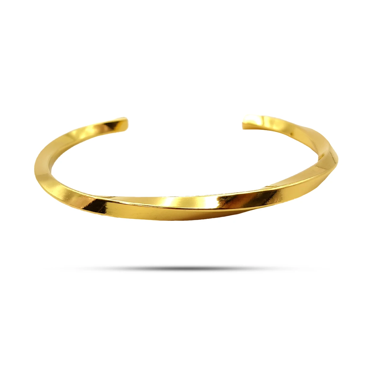 Pulsera Acero Brazalete Torcido Liso Pulido Elegante 3 1