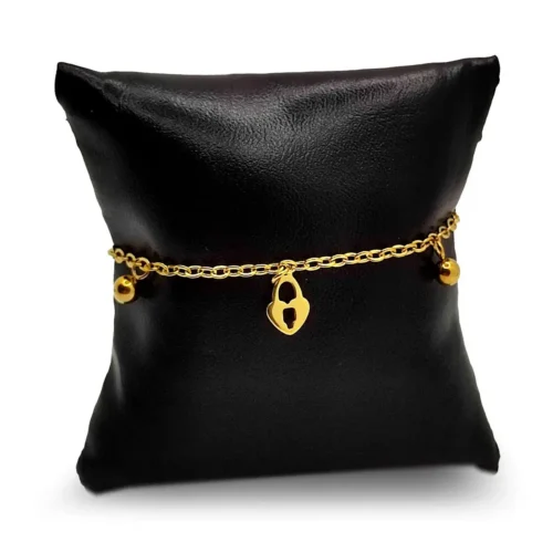 Pulsera-Acero-Dorado-Colgantes-Balines-y-Candado-Corazon-1.webp