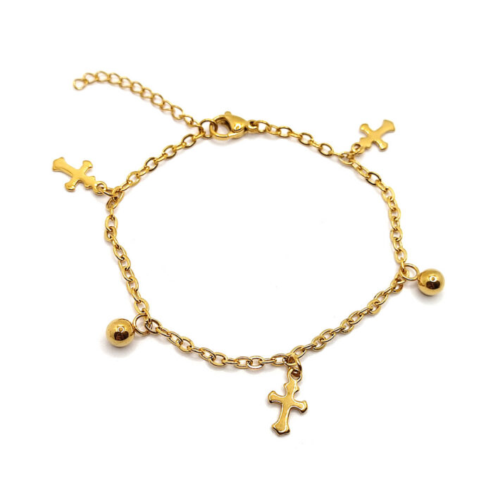 Pulsera-Acero-Dorado-Colgantes-Balines-y-Cruz-Gotica-3.jpg