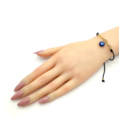 Pulsera-Acero-Dorado-Hilo-Negro-Ojo-turco-Azul-Recorrible-2.webp