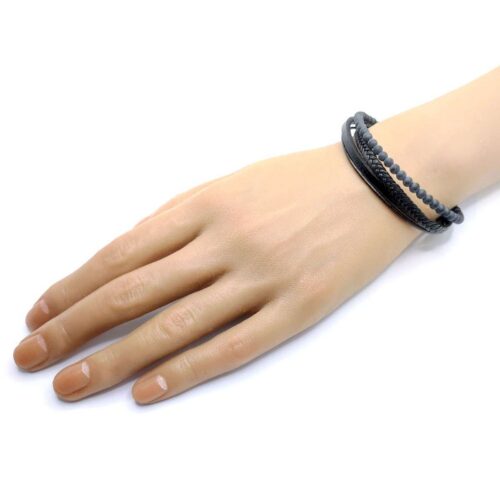Pulsera-Acero-Dorado-Hombre-Caucho-Y-Piel-Cuadruple-Negro-3.jpg