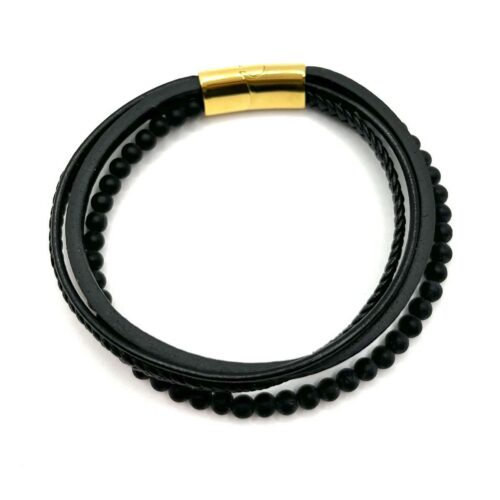 Pulsera-Acero-Dorado-Hombre-Caucho-Y-Piel-Cuadruple-Negro-4.jpg