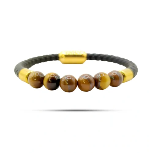 Pulsera-Acero-Dorado-Piel-Cuentas-Ojo-de-Tigre-Iman-1.webp