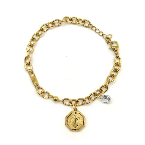 Pulsera-Acero-Inox-Medalla-San-Benito-Hexagonal-Zirconia-3.webp