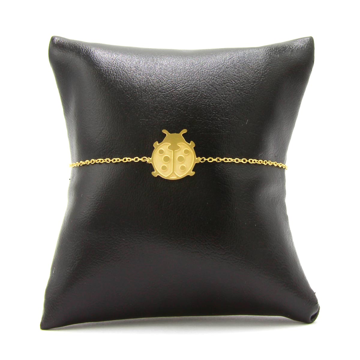 Pulsera Acero Inoxidable Dorado Catarina Mariquita 2