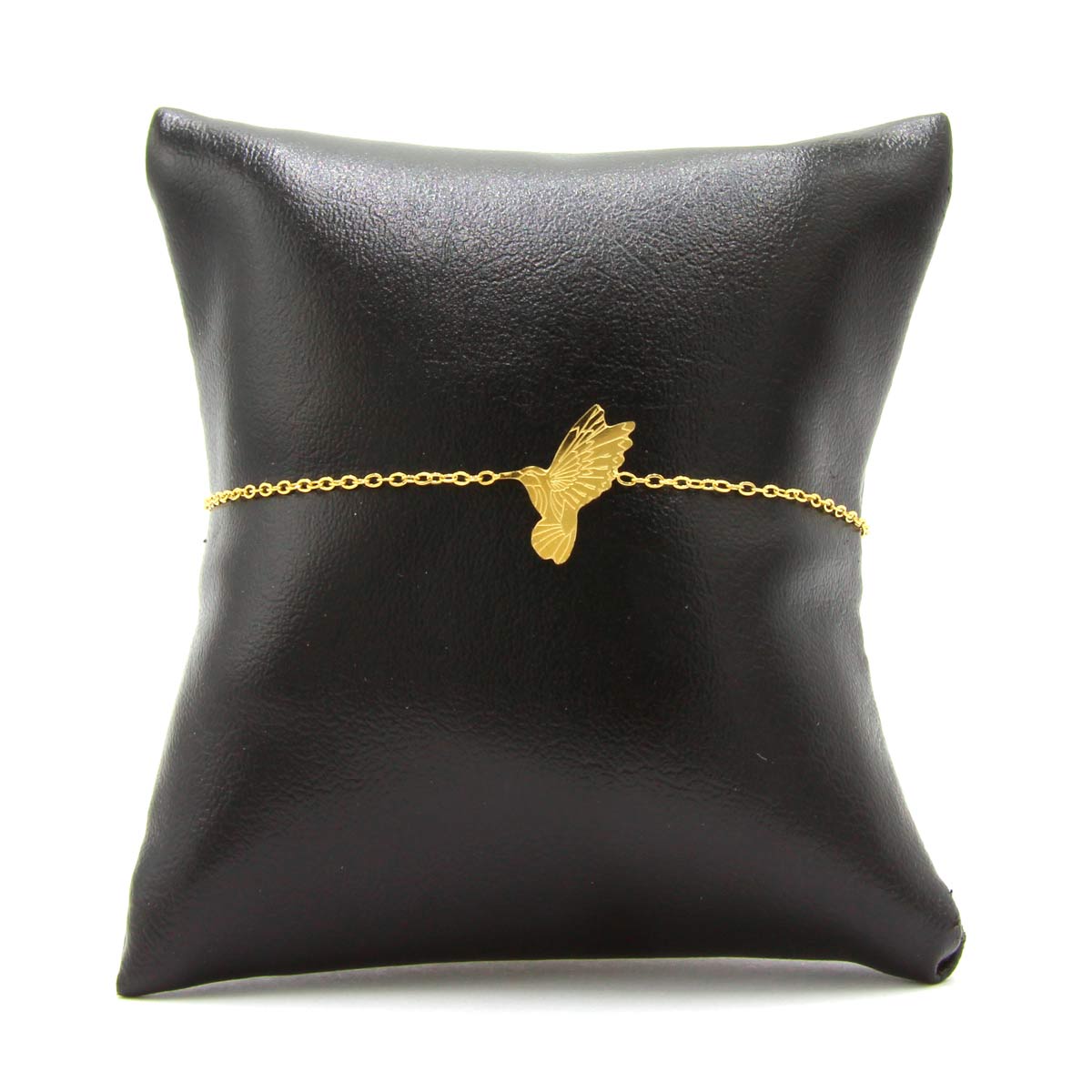 Pulsera Acero Inoxidable Dorado Colibri Chuparrosas 2