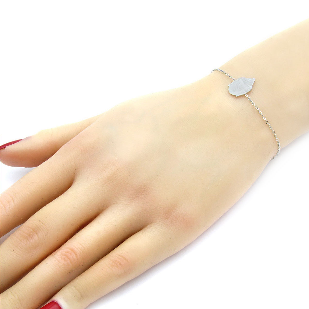 Pulsera Acero Inoxidable Plateado Cabeza Buda Suerte 5 Pulsera Acero Inoxidable Plateado Cabeza Buda Suerte - Image 3